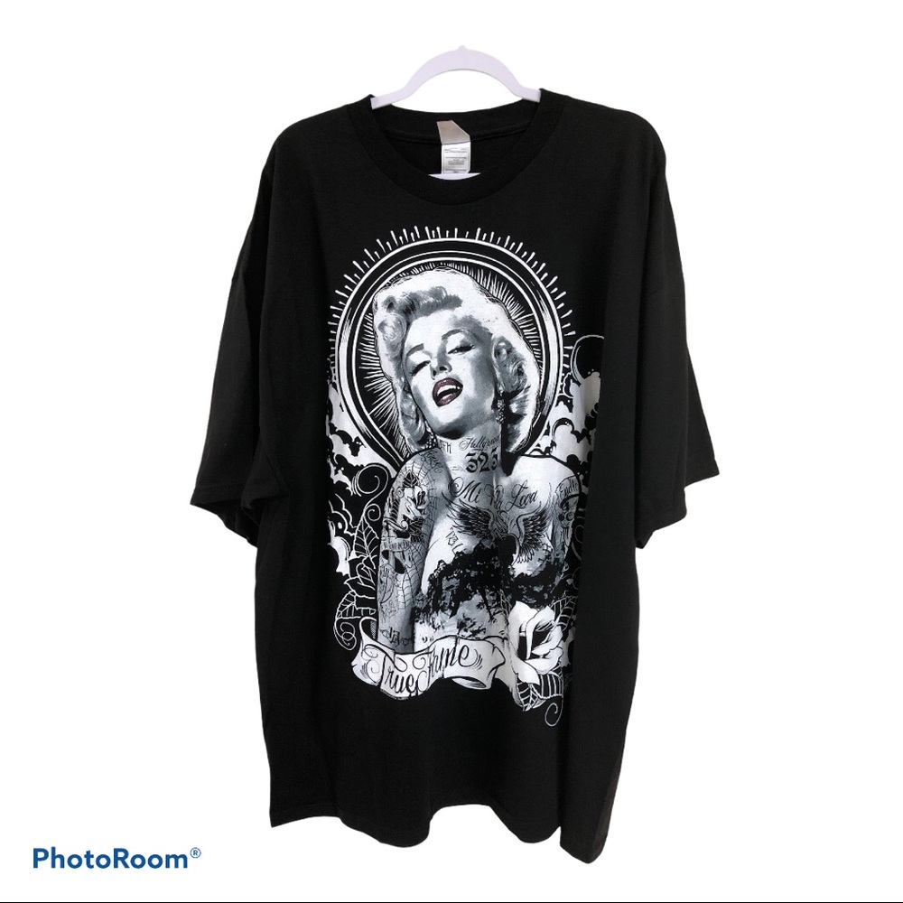 Marilyn Monroe Graphic Black T-shirt 3XL